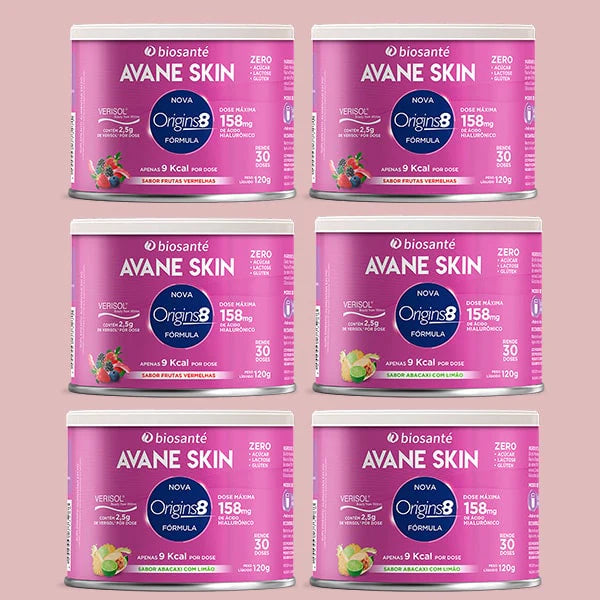 Kit 6 potes Avane Skin Biosanté - Colágeno Verisol em pó