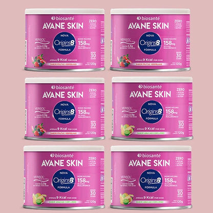 Kit 6 potes Avane Skin Biosanté - Colágeno Verisol em pó