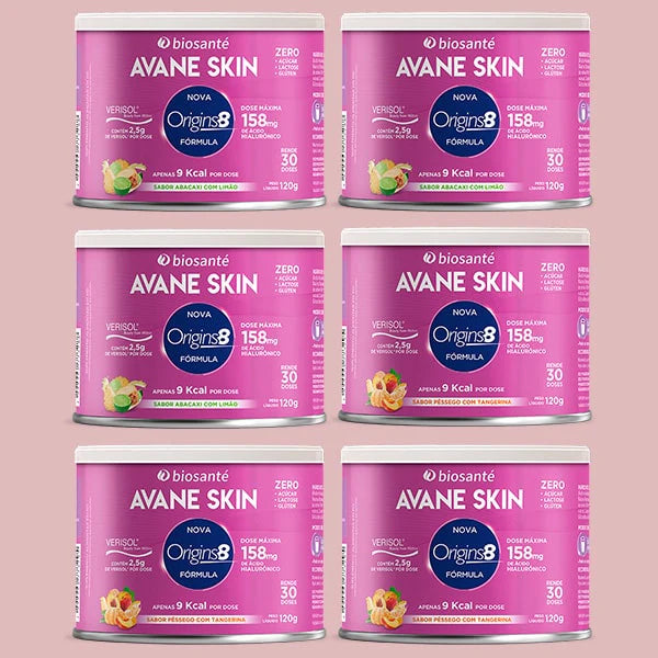 Kit 6 potes Avane Skin Biosanté - Colágeno Verisol em pó
