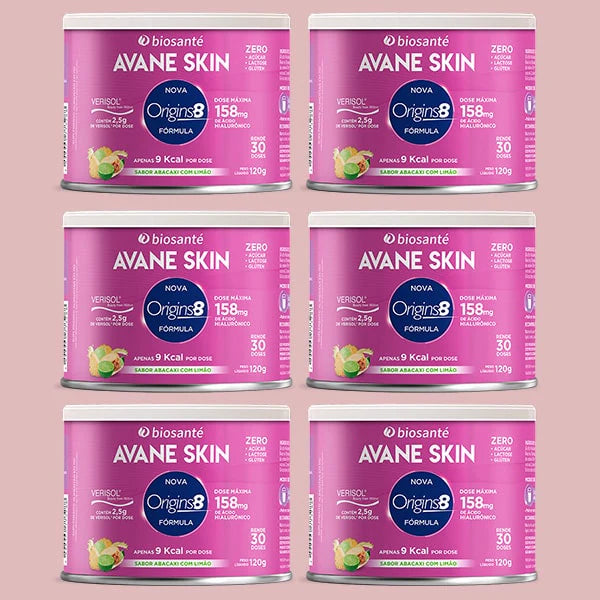 Kit 6 potes Avane Skin Biosanté - Colágeno Verisol em pó