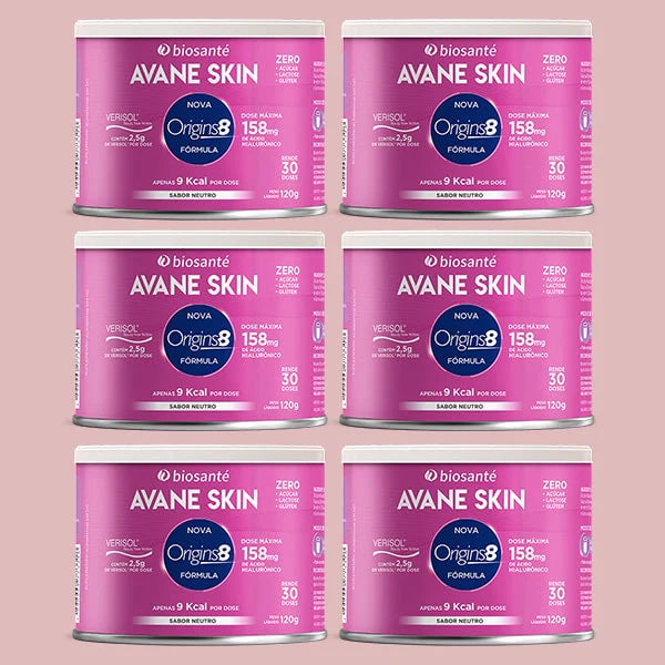 Kit 6 potes Avane Skin Biosanté - Colágeno Verisol em pó