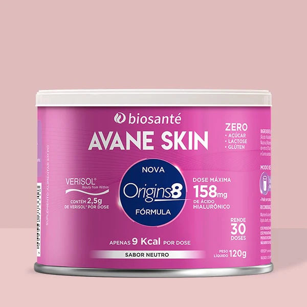 Avane Skin Biosanté - Colágeno Verisol em pó com ácido hialurônico 158mg, 120g