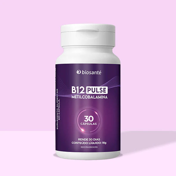 B12 Pulse Biosanté - Suplemento de vitamina B12 metilcobalamina, 30 cápsulas