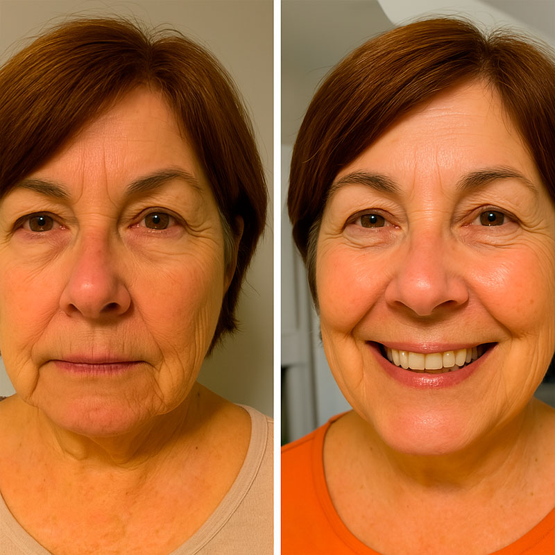 Transformação impressionante da Renata, depois de 5 semanas usando o colágeno com Blend Origins8.