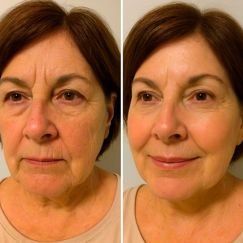 Transformação impressionante da Renata, depois de 5 semanas usando o colágeno com Blend Origins8.