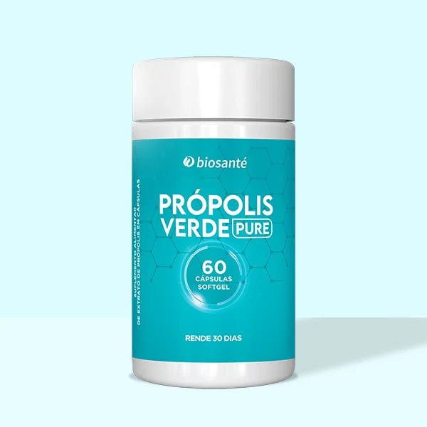 Própolis Verde Pure Biosanté - Suplemento antioxidante de alecrim-do-campo, 60 cápsulas softgel